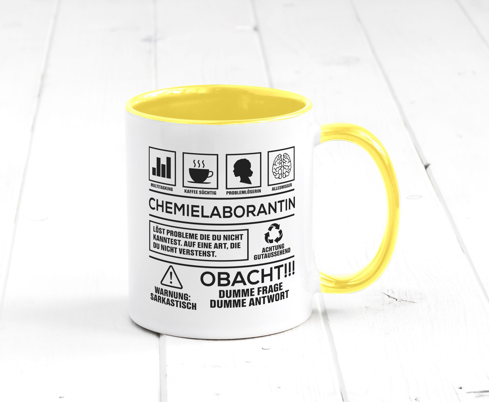 Achtung Probleme Chemielaborantin | Laborantin Chemie Geschenk Humor