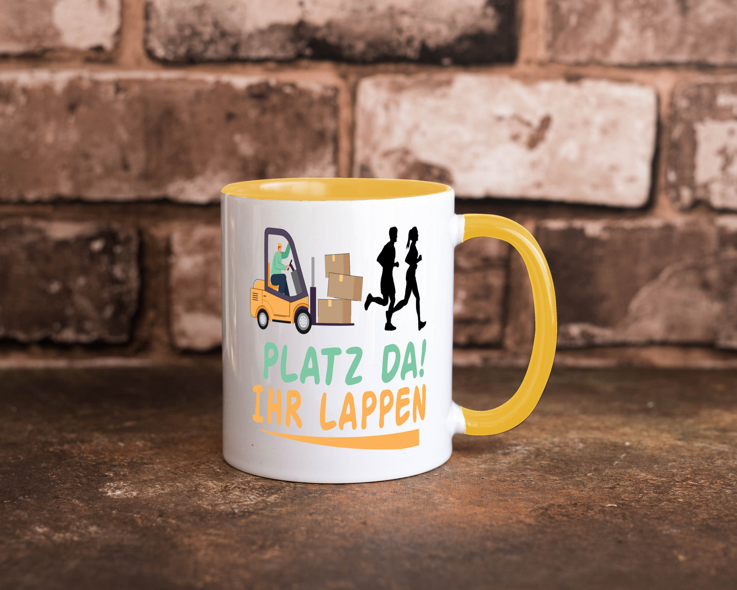 Platz da ihr Lappen | Stapler Fahrer Humor Geschenkidee Tasse