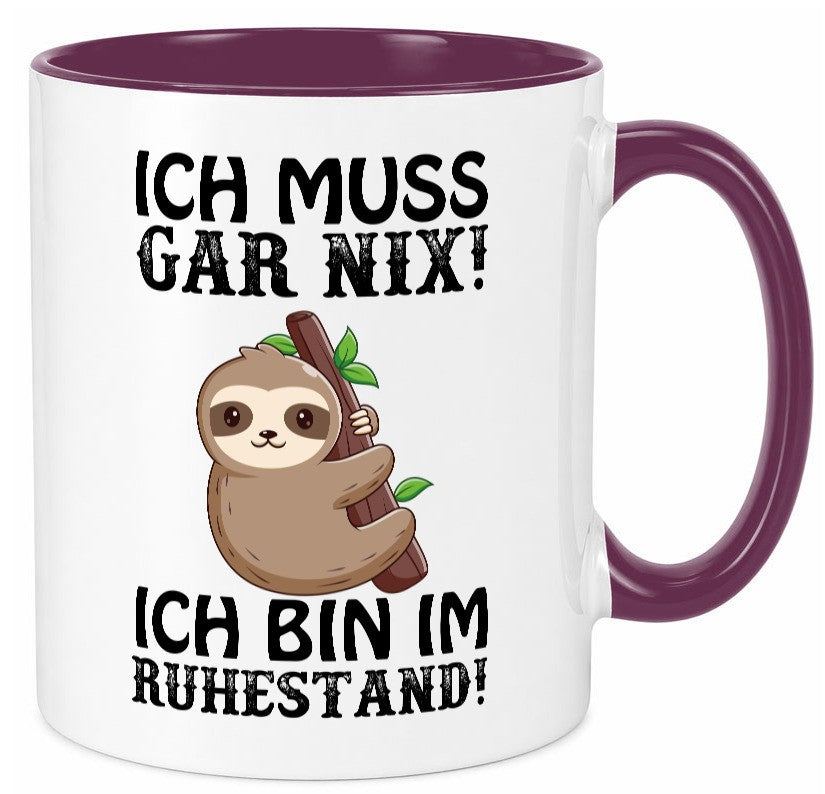 Ich bin im Ruhestand Humor Jubiläum Geschenkidee Tasse