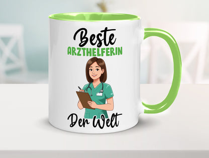 Beste Arzthelferin | Fachangestellte Medizin v2 Geschenkidee Humor Tasse