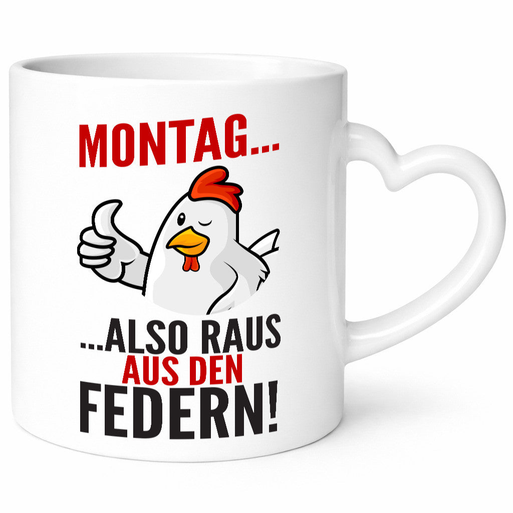 Montag raus ausden Federn | Hühnerstall Bauer lustiger Spruch Geschenk Humor
