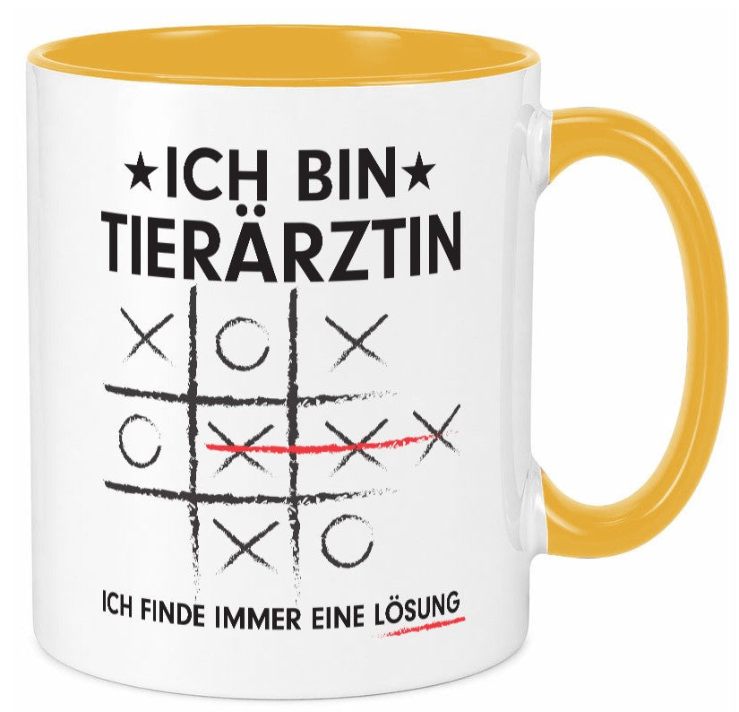 Löse Probleme: Tierärztin | Mediziner Tiermedizin v3 Geschenkidee Tierliebhaber Tasse