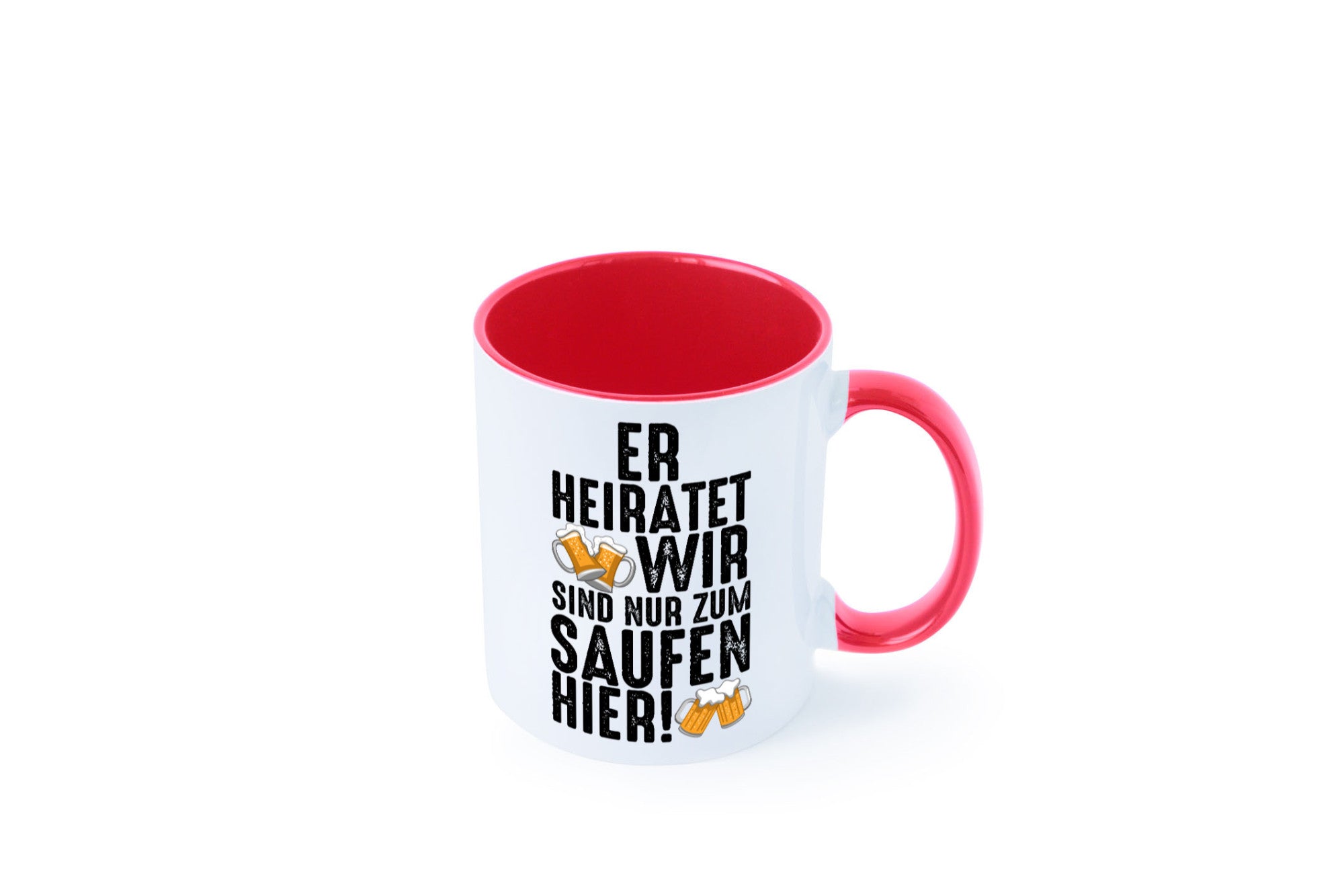 JGA | Er heiratet Junggesellenabschied Polterabend v2 lustiger Spruch Geschenk