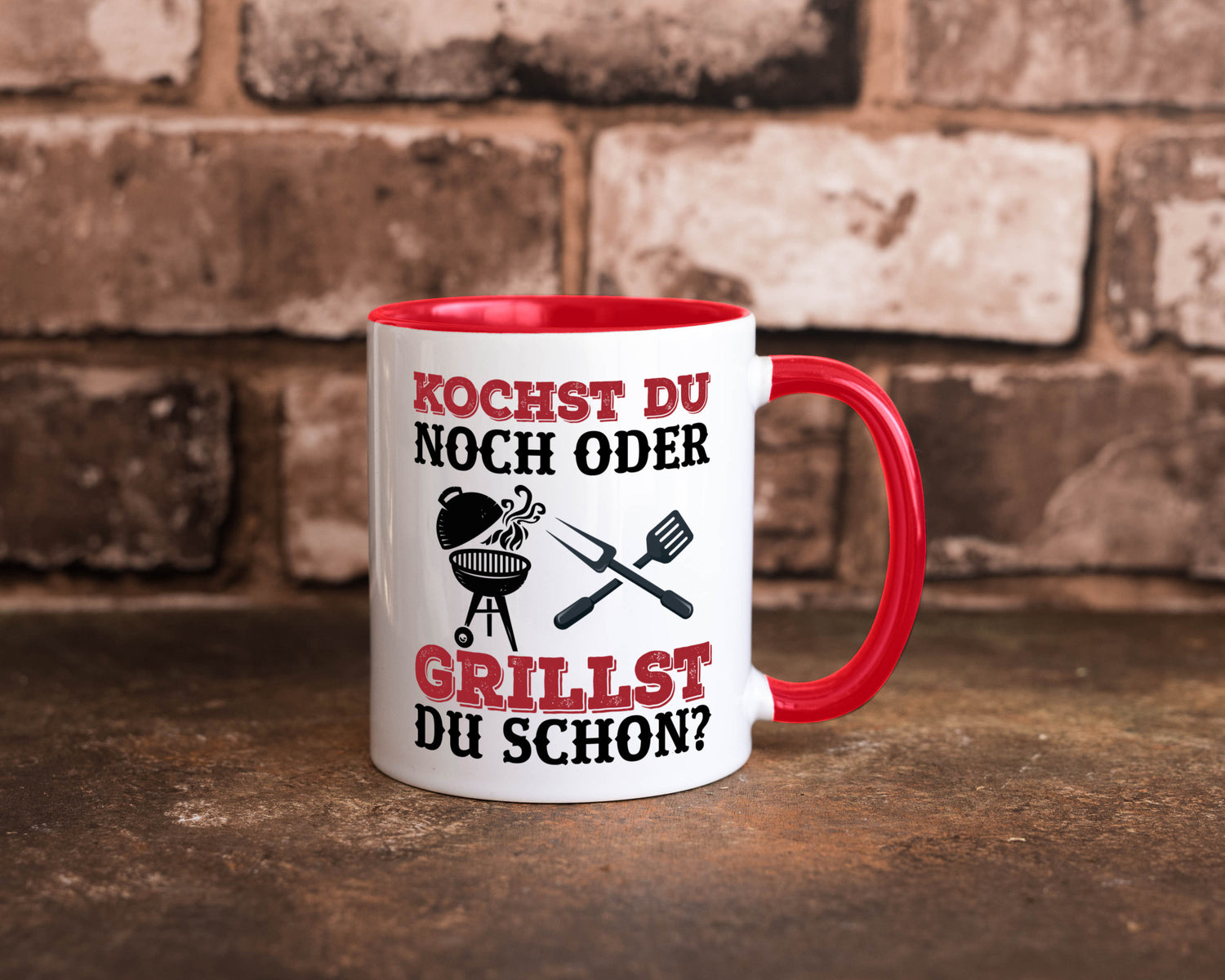 Grillst du schon? | Spruch Tasse Grillen Männer Geschenkidee Humor