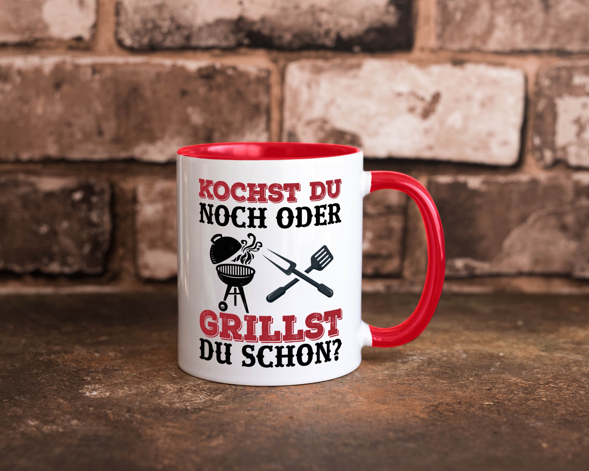 Grillst du schon? | Spruch Tasse Grillen Männer Geschenkidee Humor