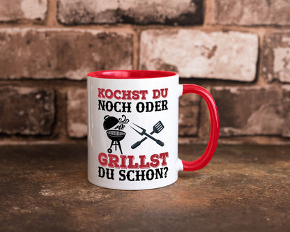 Grillst du schon? | Spruch Tasse Grillen Männer Geschenkidee Humor