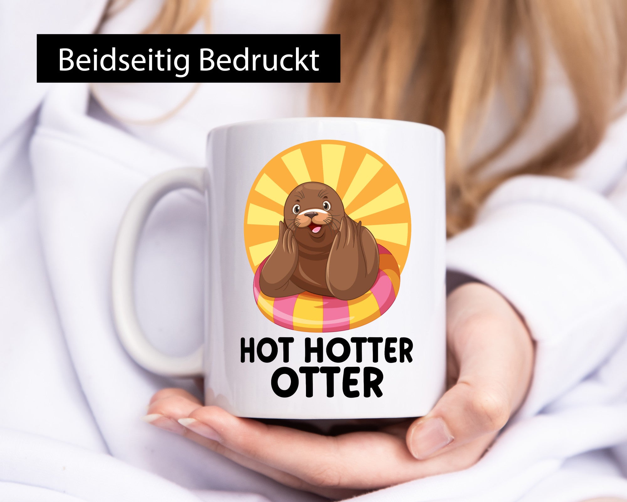 Hot Hotter Otter | Otterliebe lustig Humor Geschenkidee Geschenk Tasse