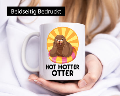 Hot Hotter Otter | Otterliebe lustig Humor Geschenkidee Geschenk Tasse
