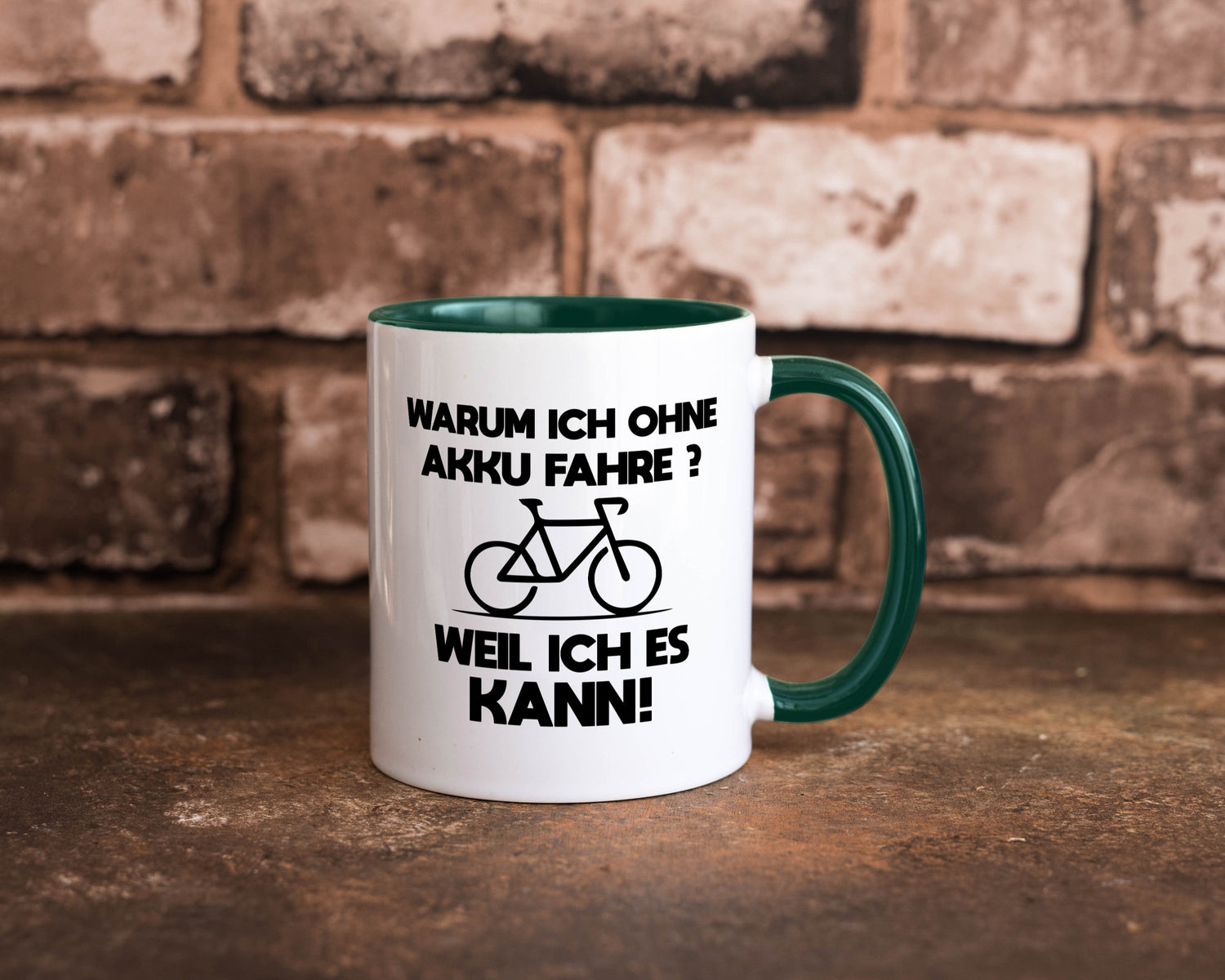 Warum ich ohne Akku fahre weil ichs kann | Radfahren Geschenk Humor