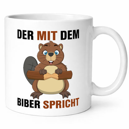 Der mit dem Biber spricht | Biberliebhaber lustig Humor Geschenkidee Geschenk