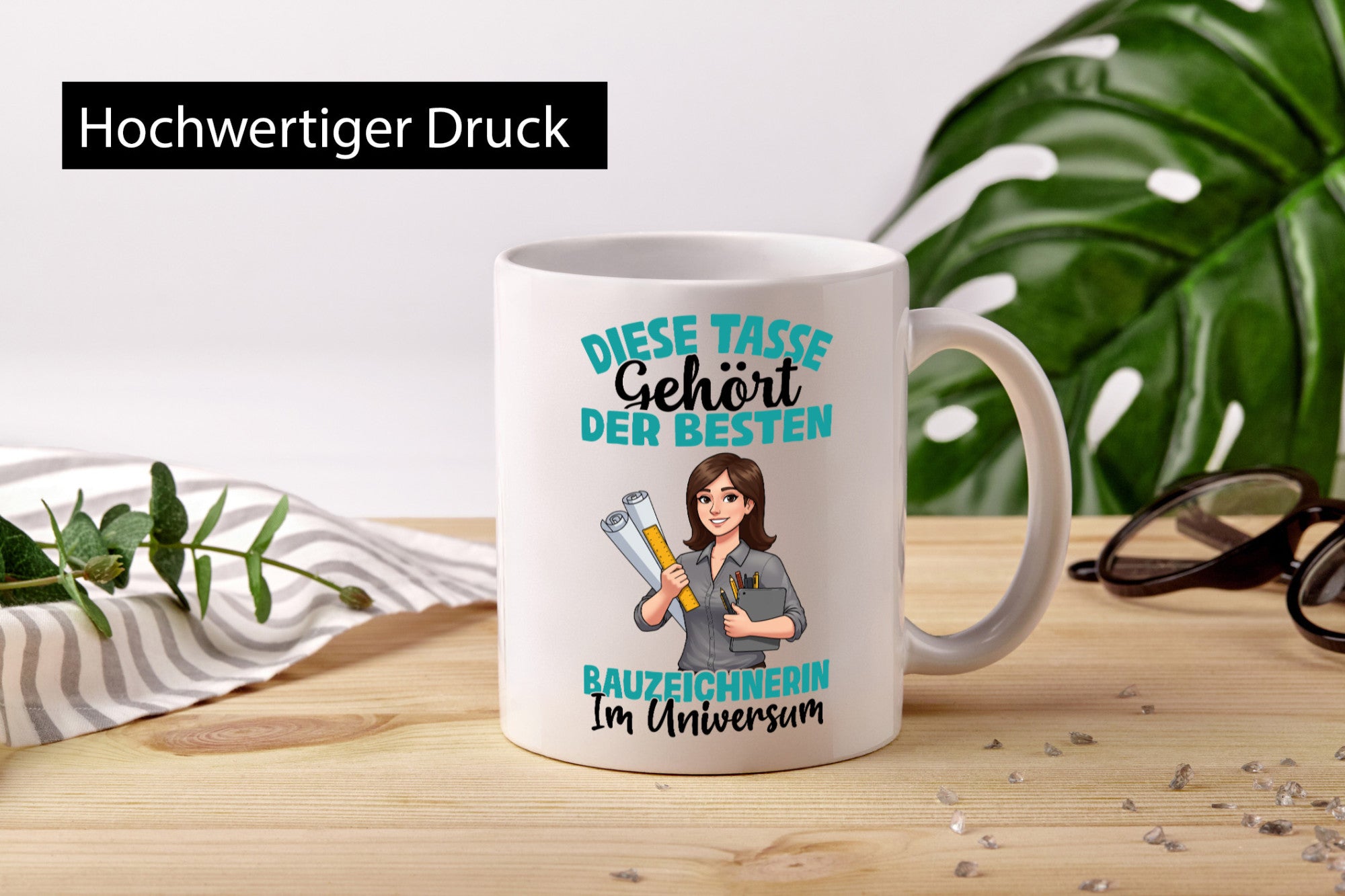 Im Universum: Bauzeichnerin | Zeichnerin Geschenkidee Humor Tasse