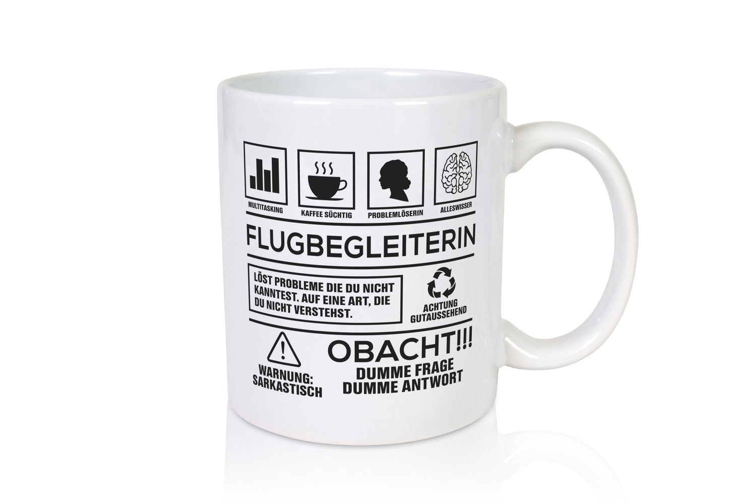 Achtung Probleme Flugbegleiterin | Stewardess Flughafen Geschenk Humor