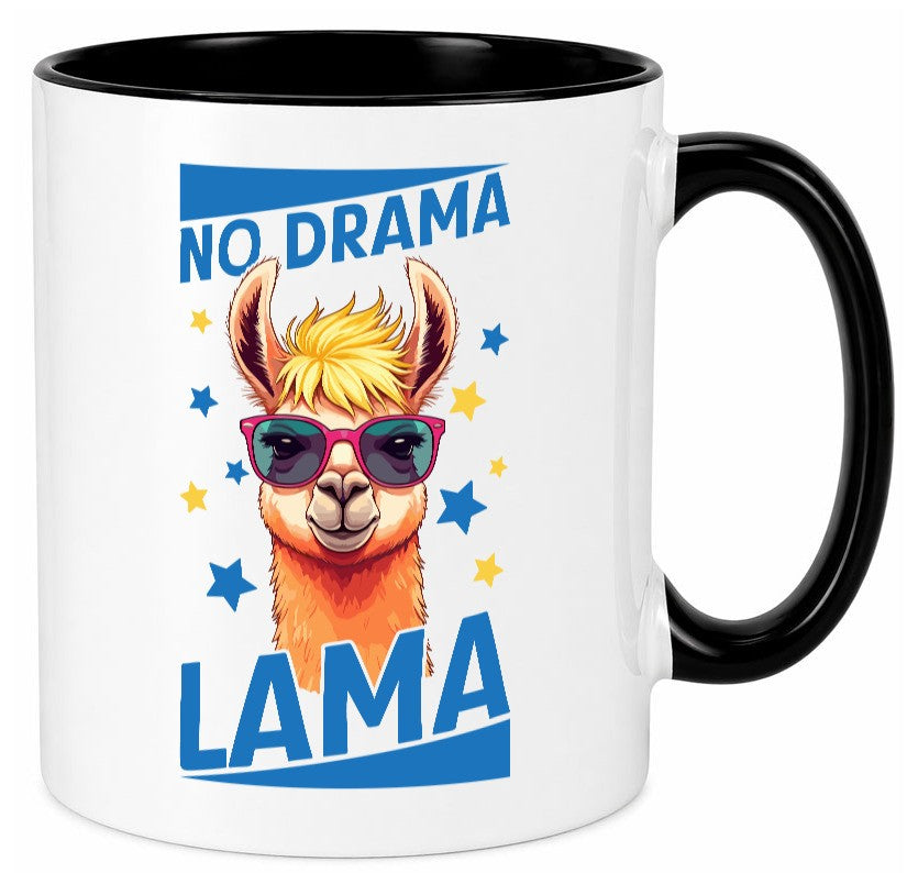 No Drama Lama | Alpaka mit Sonnenbrille Geschenk Humor Geschenkidee lustiger Tasse