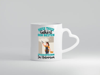 Im Universum: Stuckateurin | Innenausbau lustiger Spruch Geschenk Humor