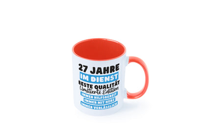 27 Jahre im Dienst | Jubiläum Arbeit v6 lustiger Spruch Geschenk Kollegen Büro