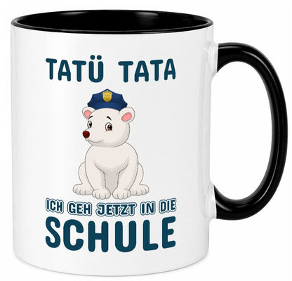 Polizei Eisbär | Tatü Tata Einschulung Tasse Schule lustig Humor Geschenkidee