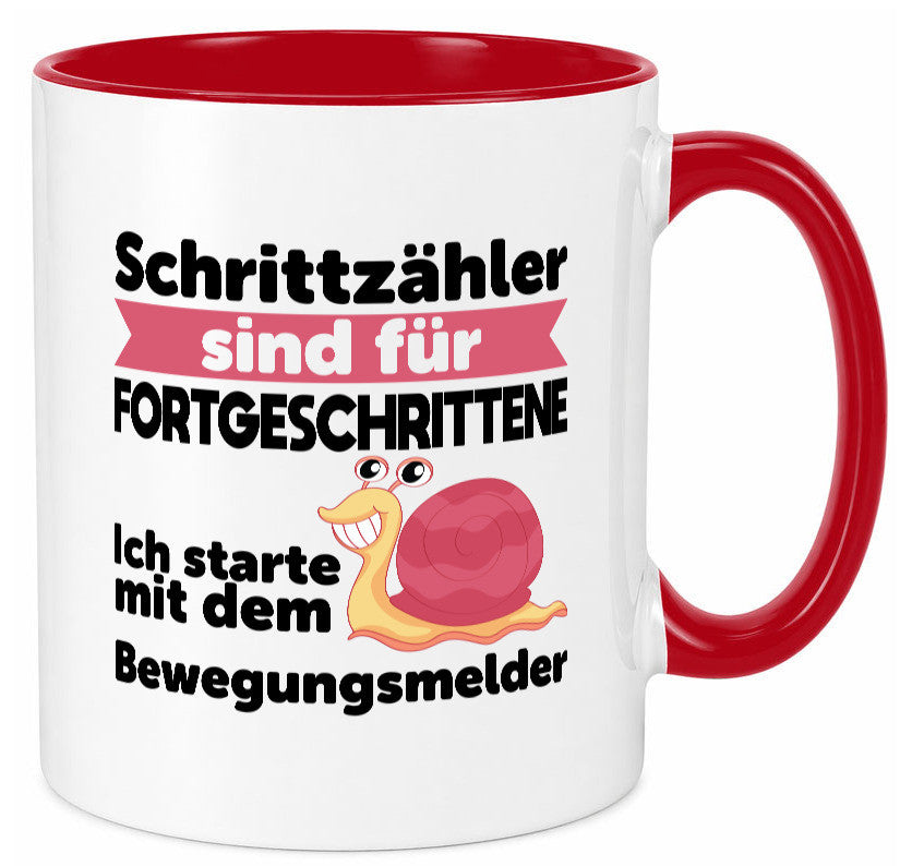 Schrittzähler Fortgeschrittene, Bewegungsmelder | Schnecke Geschenk Humor
