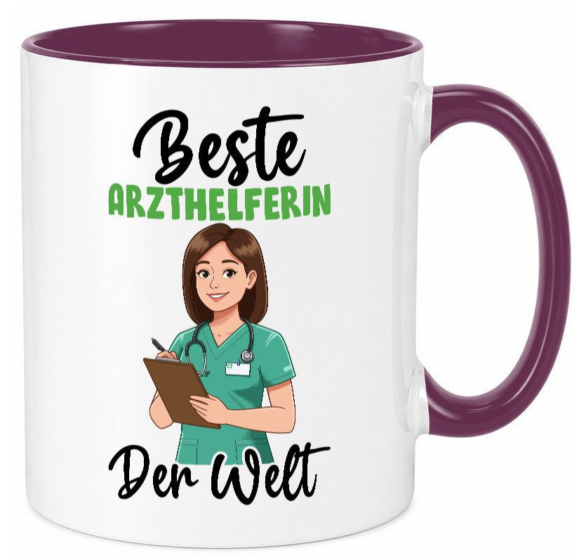 Beste Arzthelferin | Fachangestellte Medizin v2 Geschenkidee Humor Tasse