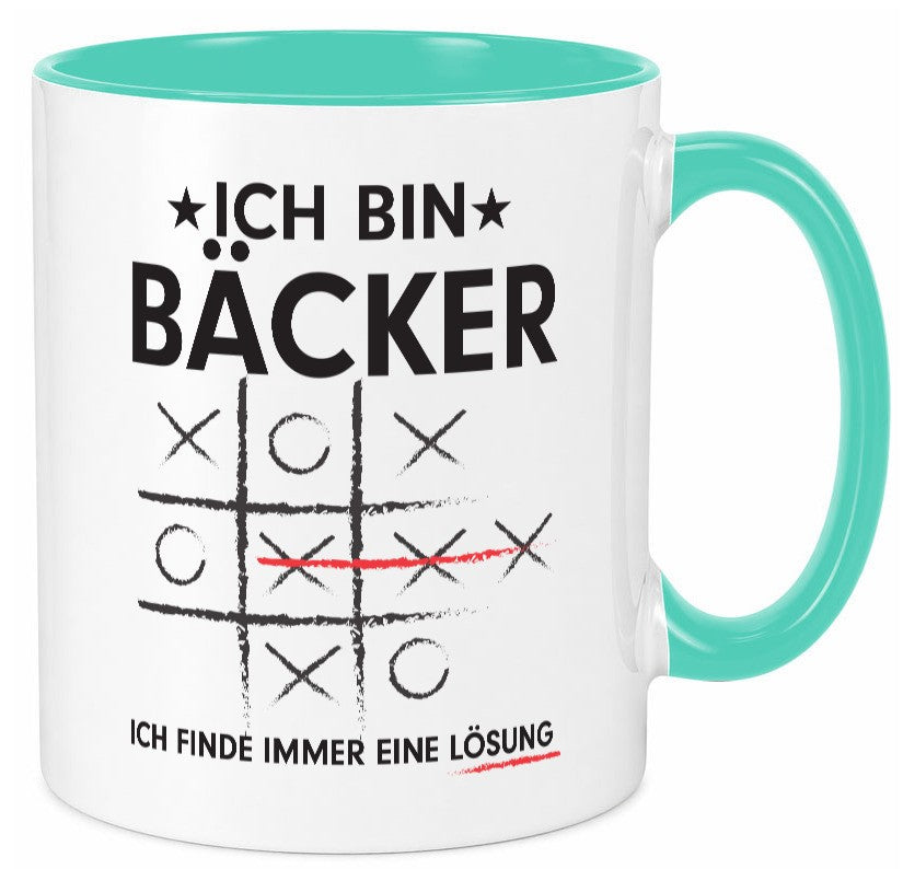 Lösung Finden: Bäcker | Bäckerei Backen Humor Geschenkidee Tasse