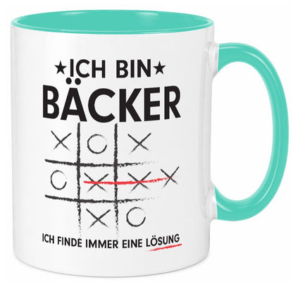 Lösung Finden: Bäcker | Bäckerei Backen Humor Geschenkidee Tasse