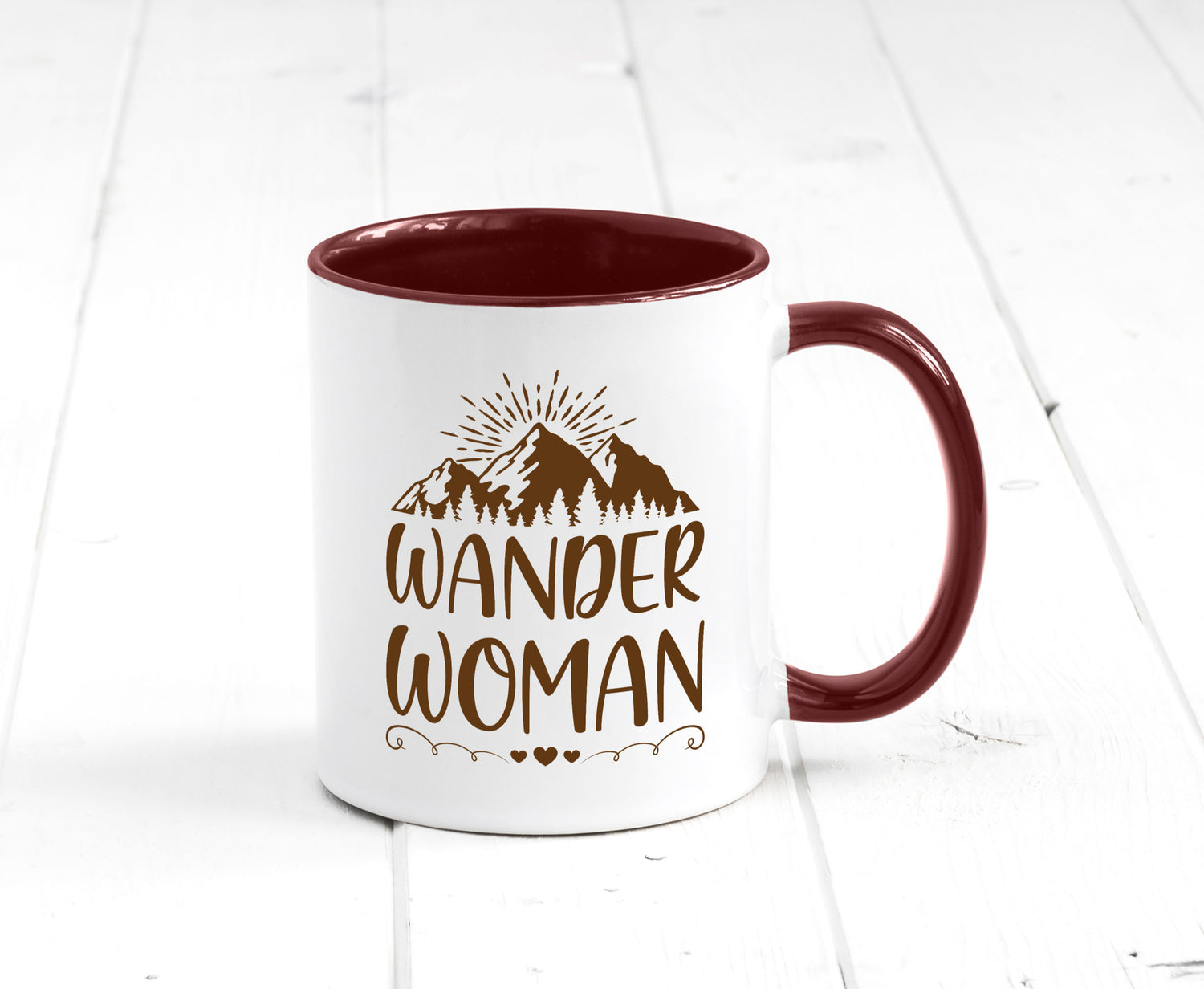 Wander Woman | Berge Herzen Geschenk Familie Geschenkidee lustiger Spruch Tasse