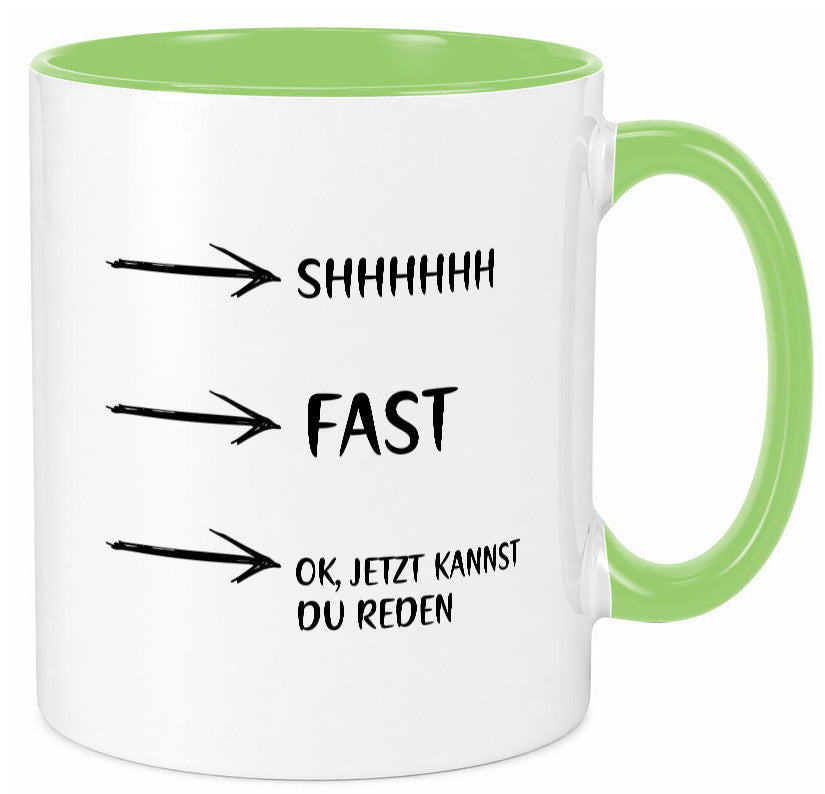 Jetzt kannst du reden | Morgenmuffel Kaffeetrinker Humor Geschenkidee Tasse