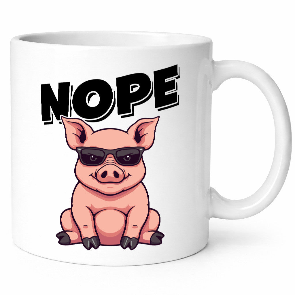 Nope | Schwein Kein bock lustig Humor Geschenkidee Geschenk Tasse