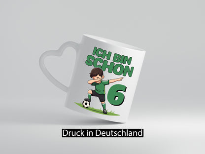 6. Geburtstag | 6 Jahre Fußballer lustiger Spruch Geschenk Geschenkidee Tasse
