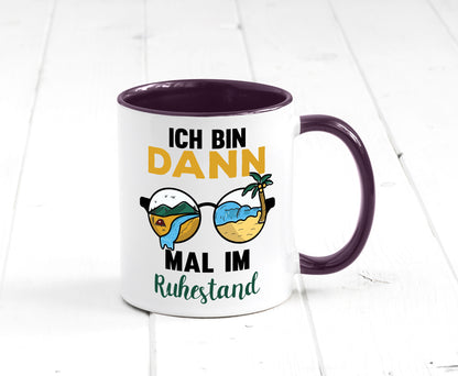 Bin dann mal im Ruhestand | Sonnenbrille Palme Meer lustig Jubiläum Geschenk