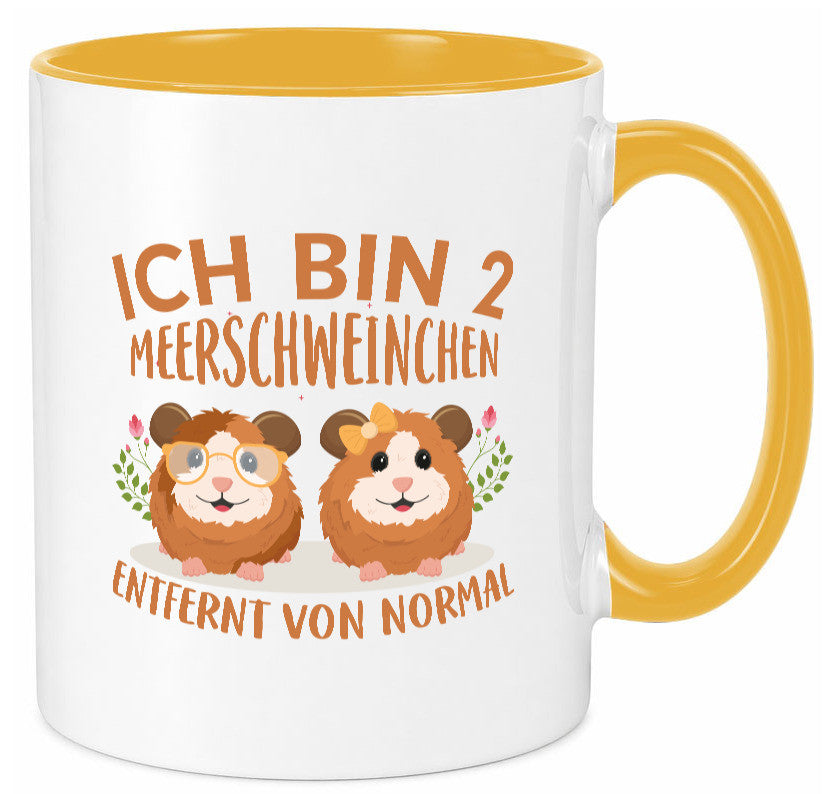 Zwei Meerschweinchen | Tierfreund Tasse Tier Liebe lustig Tierliebhaber Humor