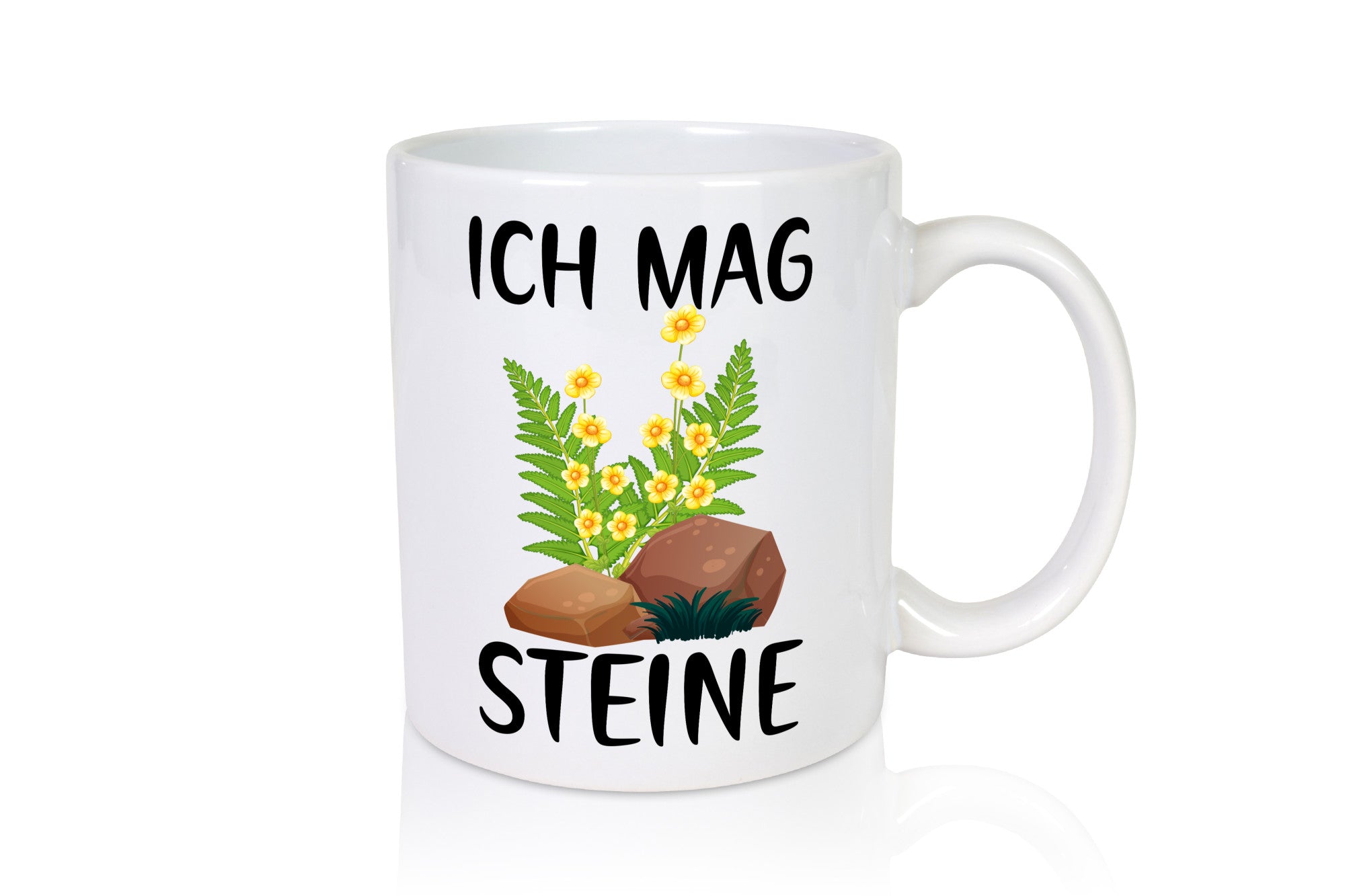Ich mag Steine | Natur Blumen v2 Geschenkidee Humor Tasse