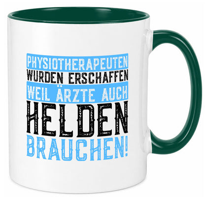 Physiotherapeut | Helden Therapeutin lustiger Spruch Humor Geschenkidee Tasse
