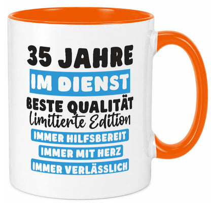 35 Jahre im Dienst | Jubiläum Arbeit v6 lustiger Spruch Geschenk Kollegen Büro