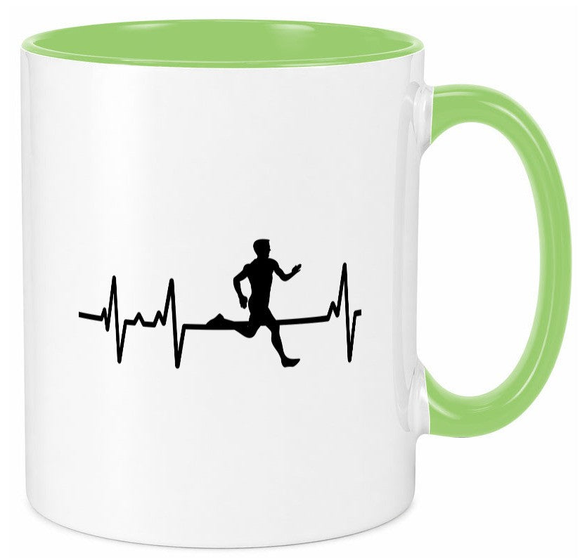 Jogger Herzschlag | Motiv Läufer Marathon Joggen Humor Geschenkidee Tasse