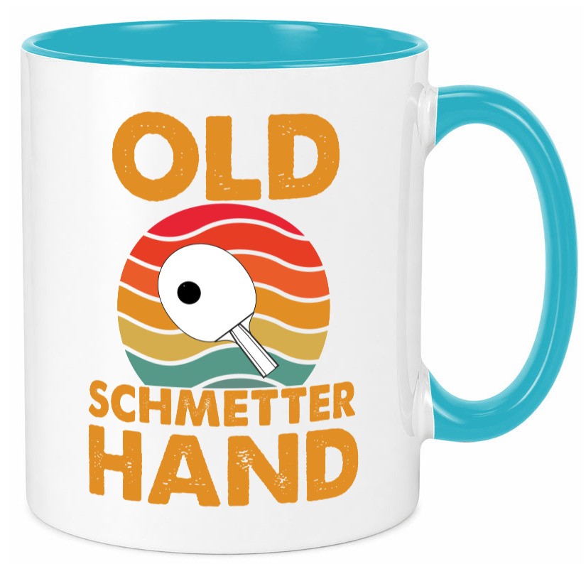 Old Schmetterhand | Vereinssport Tischtennis Spruch lustiger Geschenk Humor Tasse