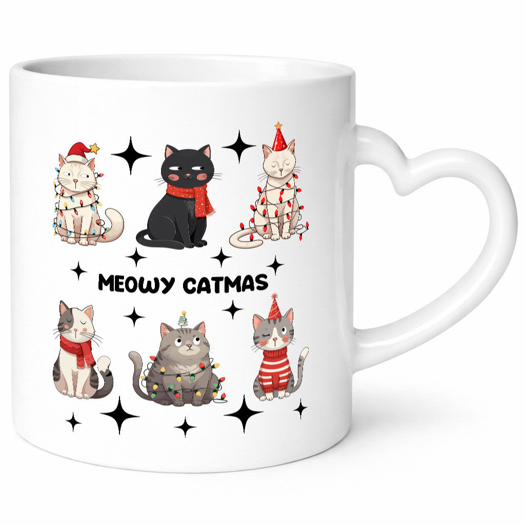 Meow Catmas | Süße Weihnachtskatzen Christmas Humor Tierliebhaber Geschenkidee