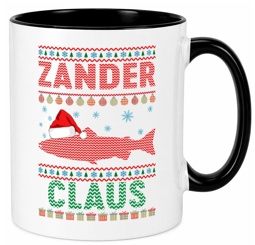 Zander Claus | Weihnachten Ugly Christmas Angler v2 Geschenkidee Humor Tasse