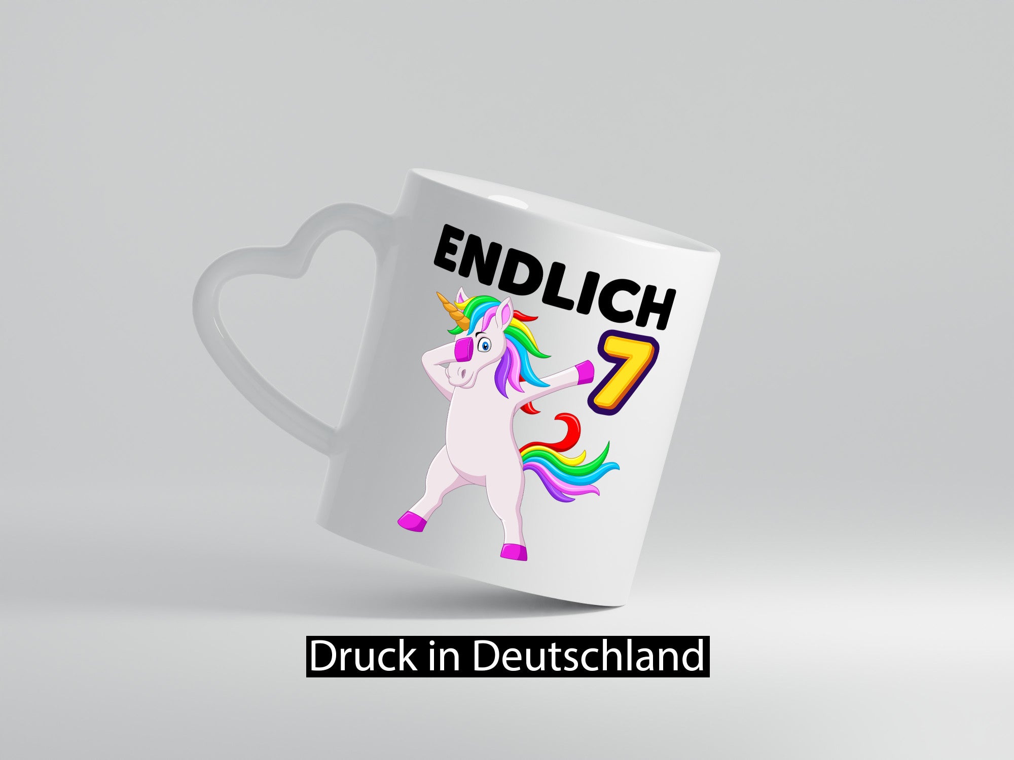 7. Geburtstag | endlich 7 Jahre Einhorn Mädchen lustiger Spruch Geschenk