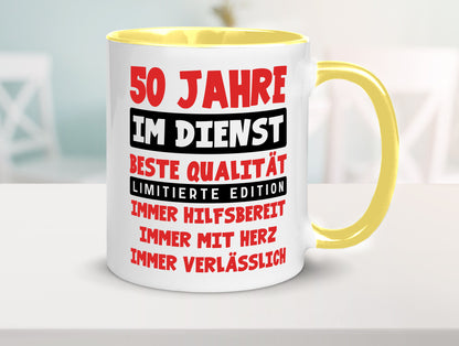 50 Jahre im Dienst | Jubiläum Arbeit v9 lustiger Spruch Geschenk Kollegen Büro