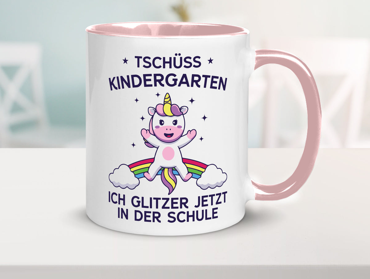 Kindergarten, jetzt Schule | Einhorn Geschenk Humor Geschenkidee lustiger Tasse