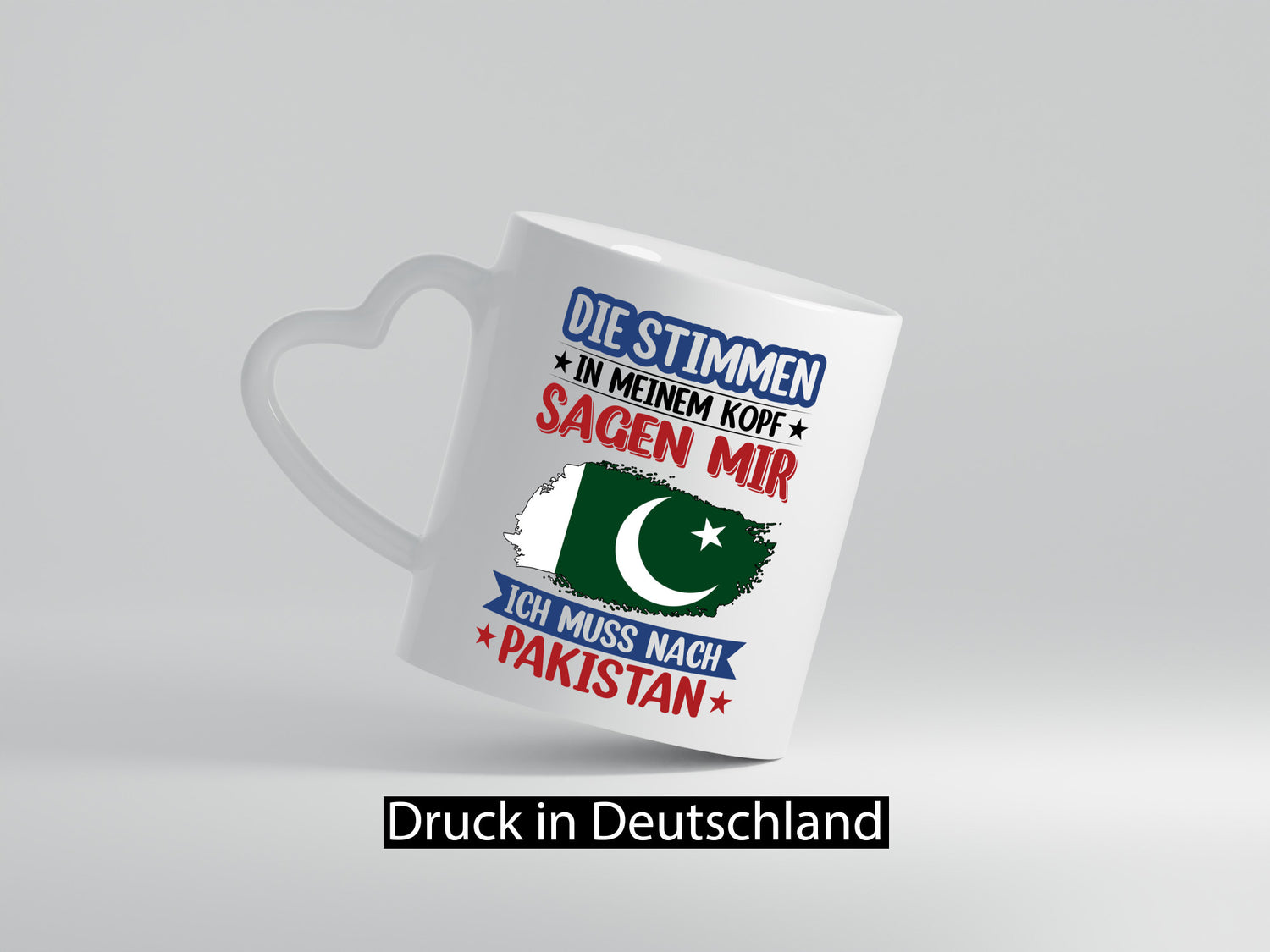 Pakistan | Urlaub Stimmen in meinem Kopf Traumland v2 Geschenkidee Humor Tasse