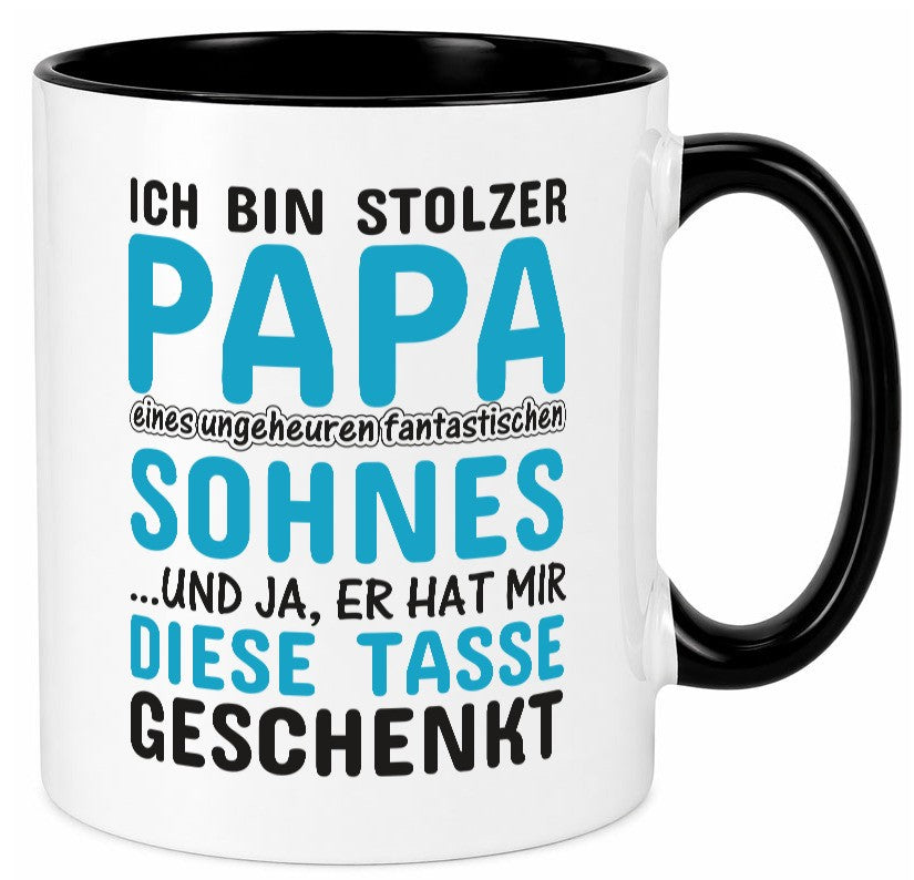 Stolzer Papa | Vater Tasse Fantastischer Sohn Humor Geschenk Familie