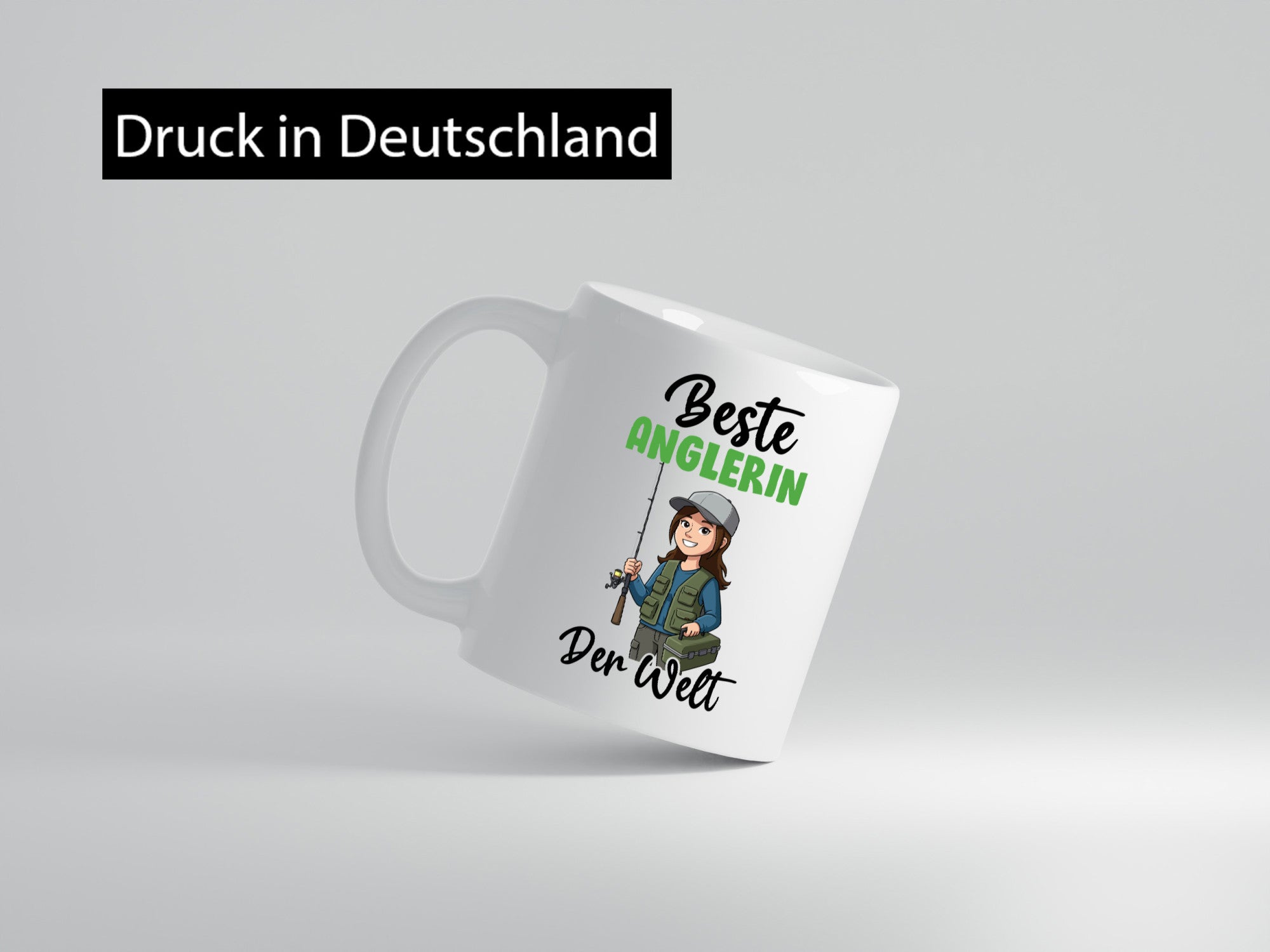 Beste Anglerin | Angeln Fischerin v2 lustig Humor Geschenkidee Geschenk Tasse