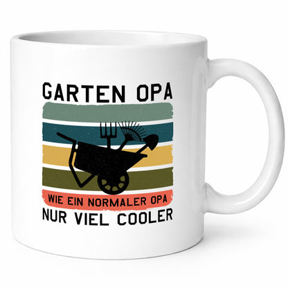 Garten Opa, viel cooler | Schubkarre Humor Familie Geschenkidee Tasse