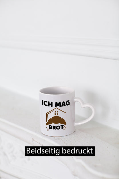 Ich mag Brot | Bäcker backen lustiger Spruch Geschenk Humor Geschenkidee Tasse