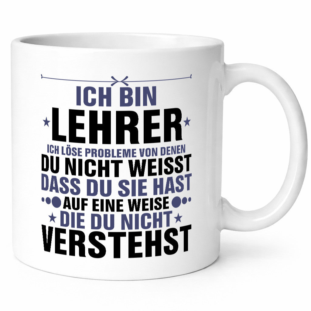 Löse Probleme: Lehrer | Schule Beruf Schüler v2 lustiger Spruch Geschenk Arbeit