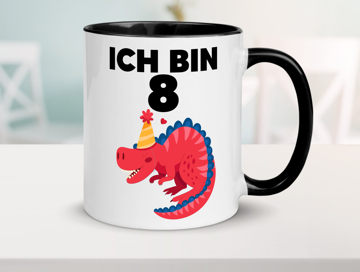 8. Geburtstag | Dino Dinosaurier 8 Jahre lustig Geschenkidee Geschenk Tasse