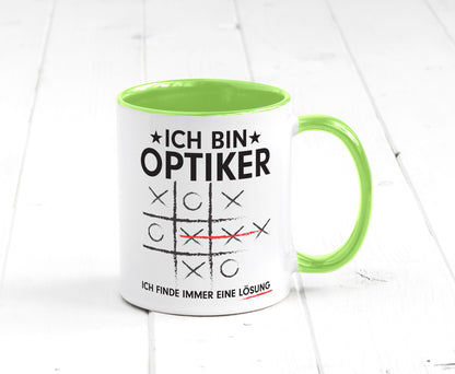 Löse Probleme: Optiker | Augenoptiker Geschenkidee Humor Tasse