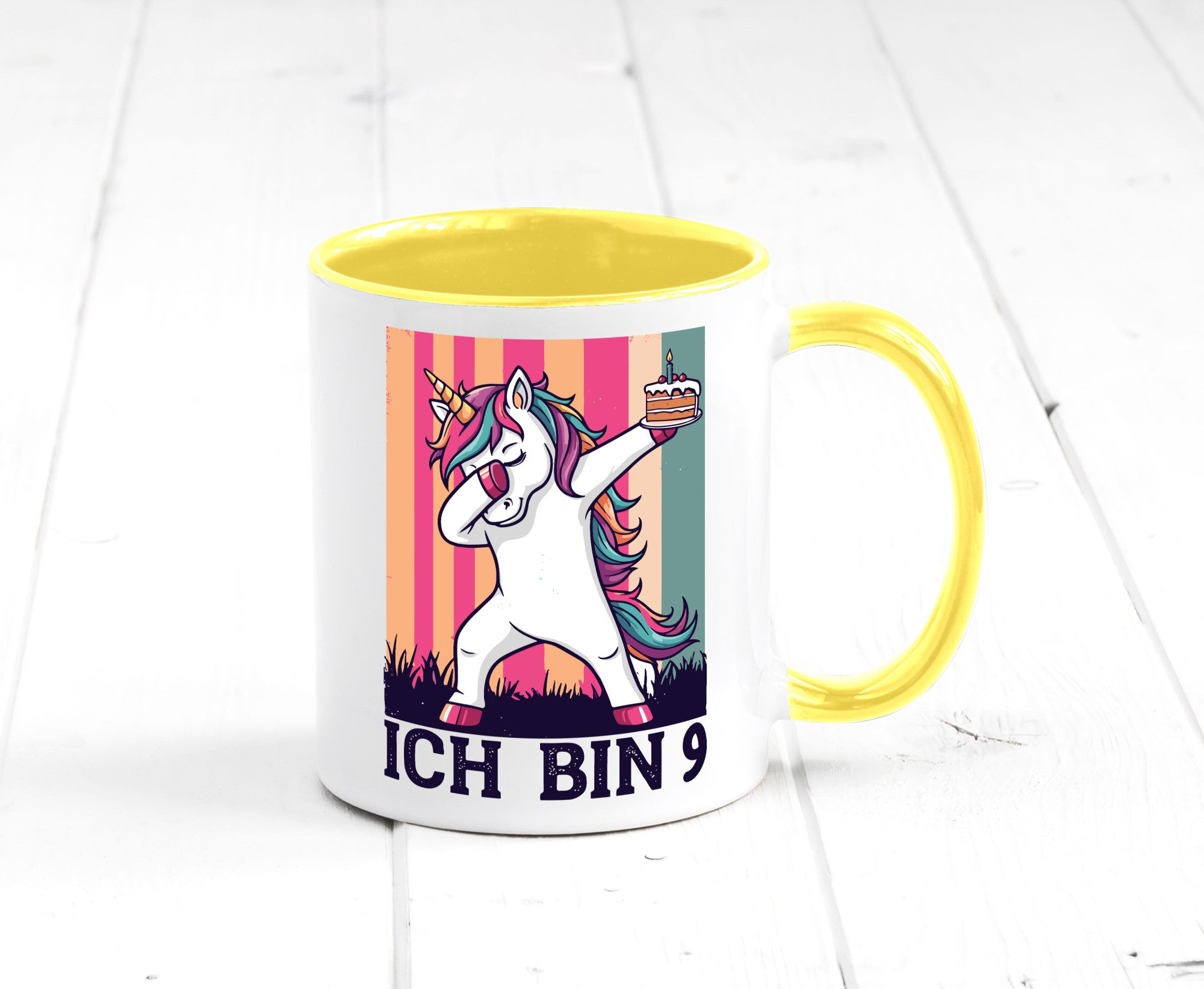 9 Geburtstag | Einhorn Damping Mädchen Humor Geschenkidee Tasse