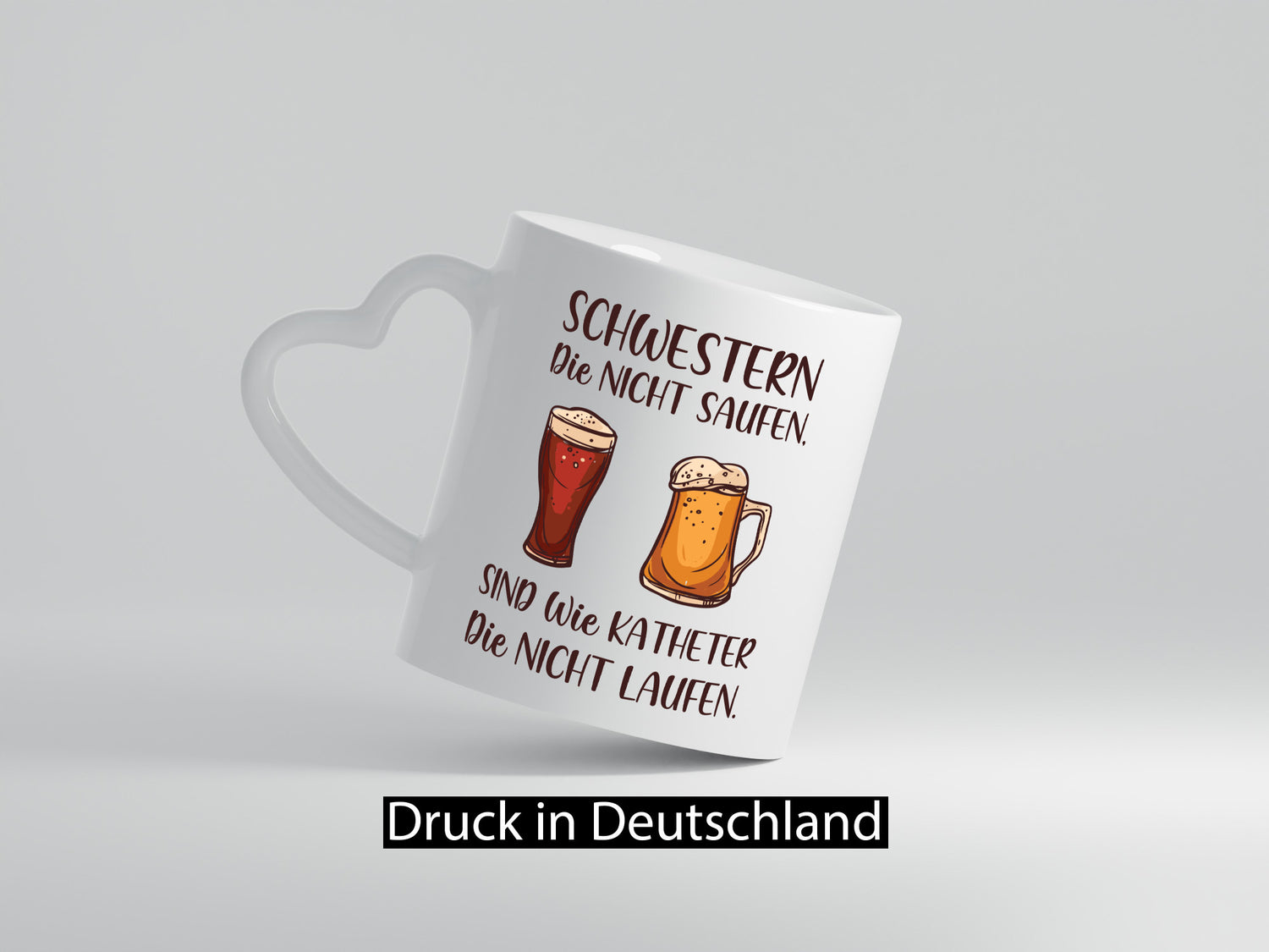 Schwestern die nicht saufen, Katheder laufen | Gläser lustiger Spruch Geschenk